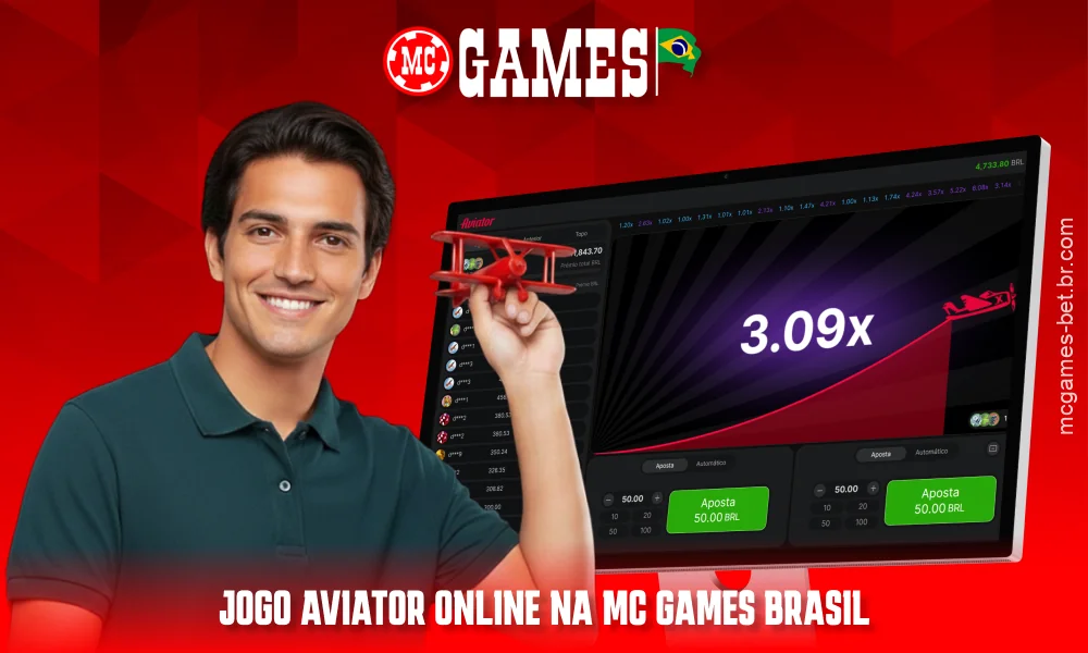 A MC Games no Brasil permite fazer apostas rápidas com dinheiro real no popular jogo Aviator, com multiplicadores crescentes